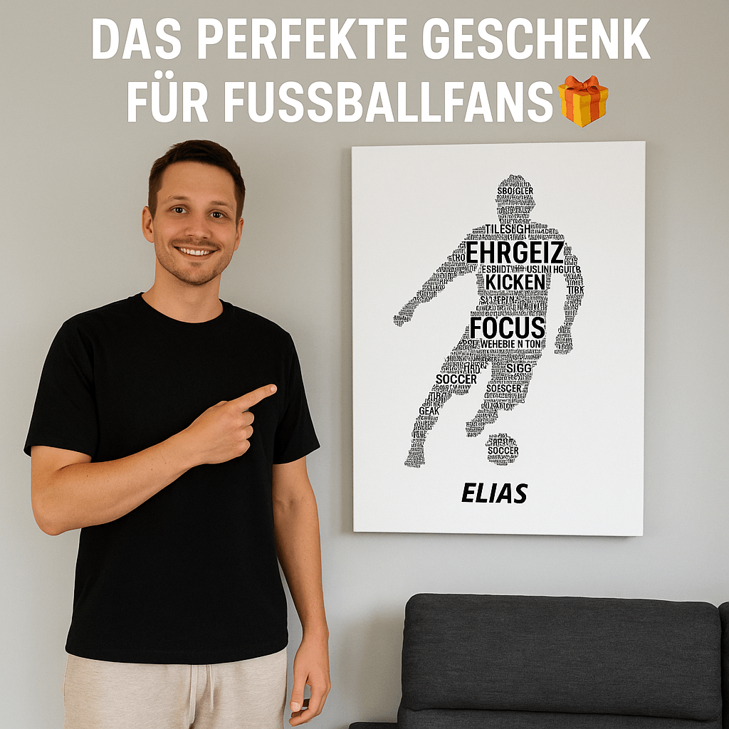 Personalisierte Leinwand "customKicker" - Name und Verein personalisierbar