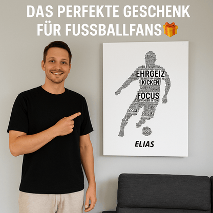 Personalisierte Leinwand "customKicker" - Name und Verein personalisierbar