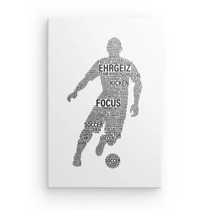 Personalisierte Leinwand "customKicker" - Name und Verein personalisierbar